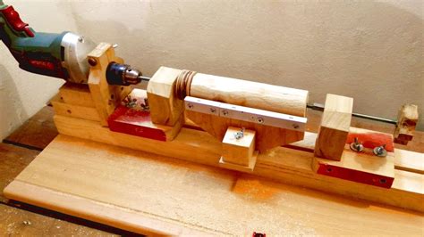 3 In 1 Homemade Lathe Machine Part 1 Drill Powered Wooden Lathe Youtube