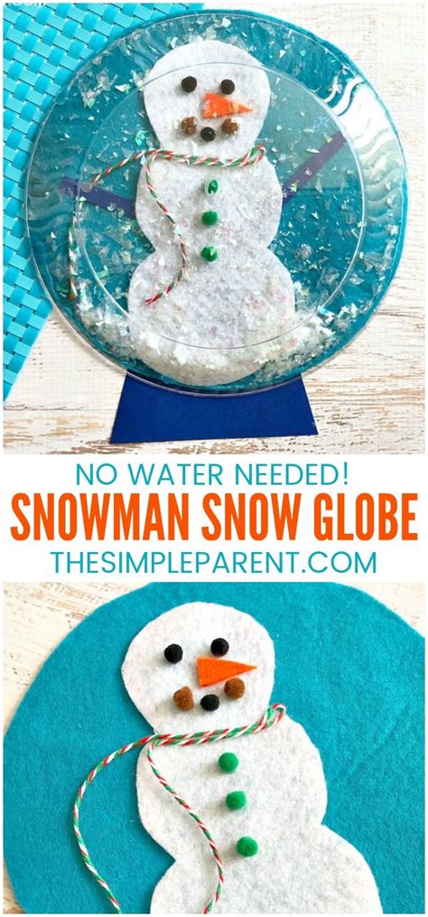 Snowman Snow Globe Craft This Easy Diy Craft For Kids Is Perfect For