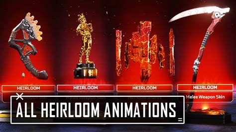 All Apex Legends Heirloom Animations Wattson Heirloom Included Season Youtube