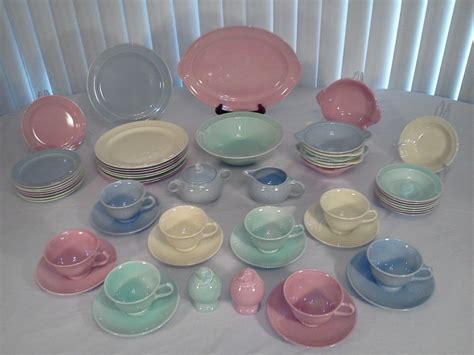 Luray Pastels Usa 53 Piece Set Of Dishes Place Setting For 8 Plus