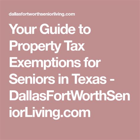 Your Guide To Property Tax Exemptions For Seniors In Texas