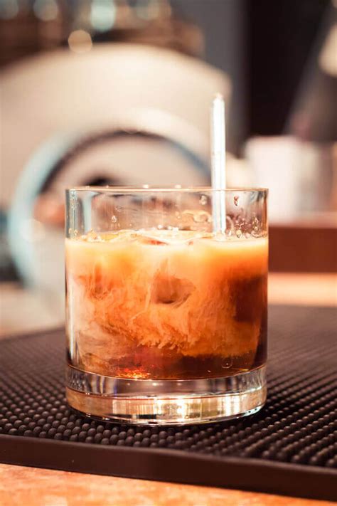 When properly made, the layers separate because of their differing densities, forming colorful bands inside the glass. Kahlua White Russian Cocktail Recipe | CDKitchen.com