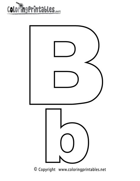 Alphabet Letter B Coloring Page - A Free English Coloring Printable