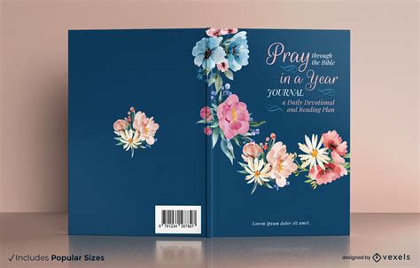 Floral Prayer Journal Watercolor Book Cover Design Vector Download