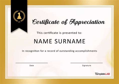 30 Free Certificate Of Appreciation Templates And Letters Within