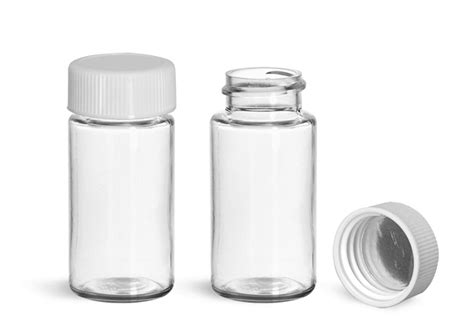 20 Ml Clear Pet Plastic Vial Bottle With Foil Lined Cap