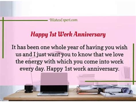1st Year Work Anniversary Quotes Images And Photos Finder