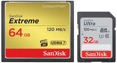 Sandisk Extreme 64gb Compactflash Memory Card Udma 7 Speed Up To 120mb