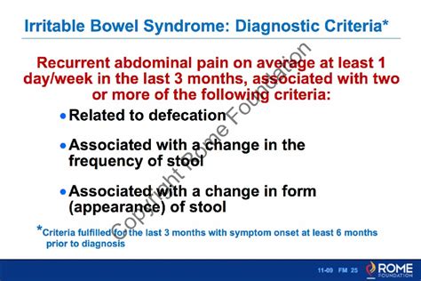 Bowel 009 Irritable Bowel Syndrome Diagnostic Criteria Rome Online