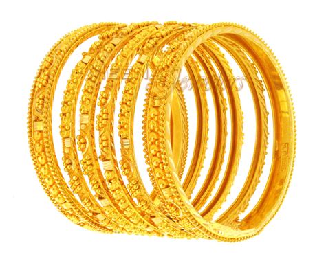 22kt Gold Handmade Bangles Bast1401 22 Kt Gold Handmade Bangles Set