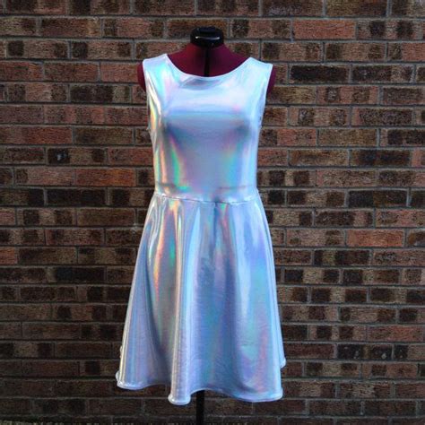 Holographic Skater Dress Etsy Dresses Skater Dress Clothes