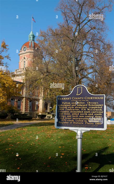 The Elkhart County Courthouse In Goshen Indiana Stock Photo Alamy