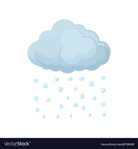 Cloud And Hail Icon Cartoon Style Royalty Free Vector Image