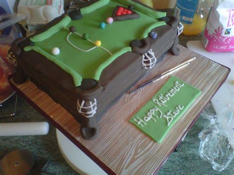 Bc icing on vanilla cake. Retirement Cake - Snooker | Retirement cakes, Cake, Desserts