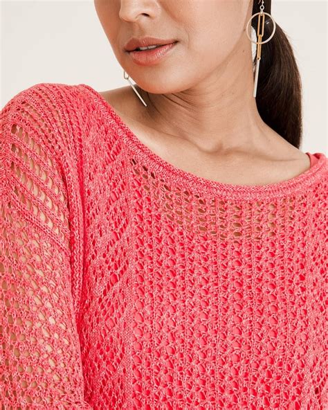 open stitch pullover sweater chico s