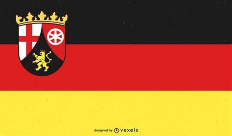 Rheinland Pfalz State Flag Design Vector Download