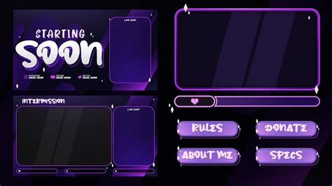 Download Best Free Purple Stream Overlay Template 2021 Includes Psds