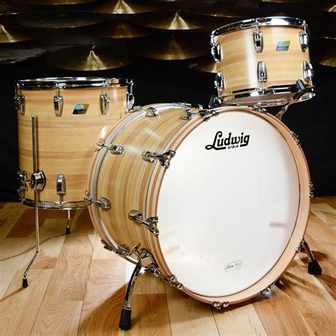 Ludwig Classic Maple 131622 3pc Drum Kit Butcher Block Drum Kits