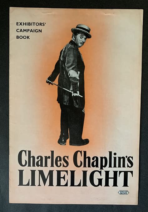 Charlie Chaplin Limelight Original 1952 Uk Campaign Exhibitors’ Book Pleasures Of Past Times