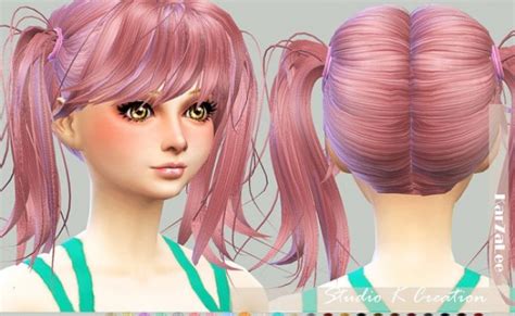 Sims 4 Hairs Studio K Creation Animate Hair 78 Judy For Kids Otosection