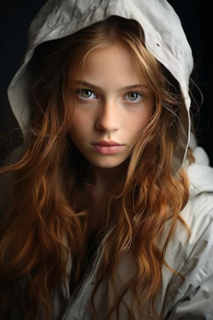 Premium Ai Image A Closeup Stock Photo Of A A Young Girl In White Has