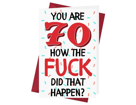 Buy Funny Offensive 70th Birthday Cards For Women Or Men For Friends