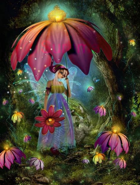 Fairy Under Flower With Images Fairy Art Fairy Pictures