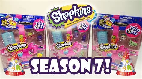 Shopkins Season 7 5 Pack Opening Join The Party New Birdew Reviews