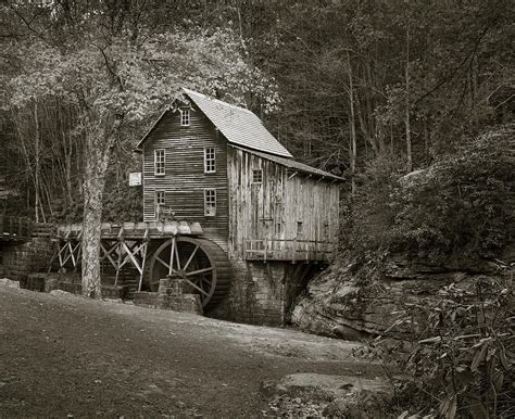 Old Mill Under Autumn Moonlight Photograph By J Riley Stewart Fine
