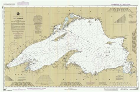 Lake Superior Map 1991 Lake Superior Map Nautical Map Lake Superior