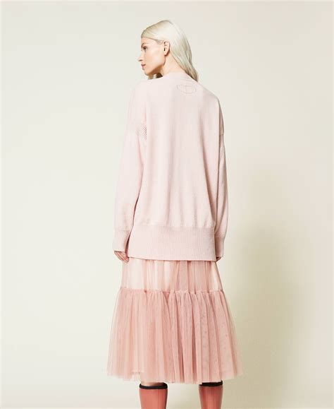 Eco Friendly Tulle Skirt Woman Pink Twinset Milano