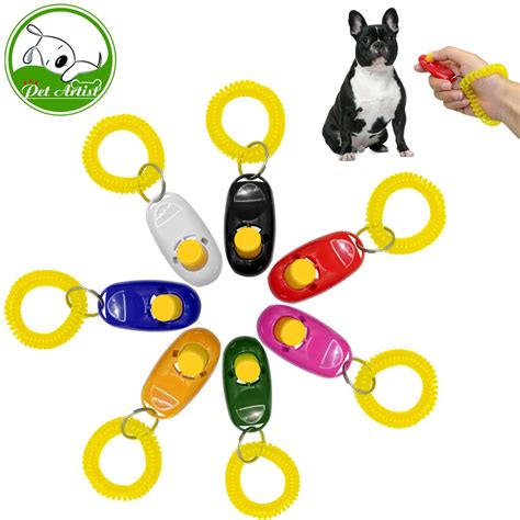 Pet Training Button Clickers With Wrist Strap Obedience Aid For Animal