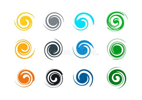 Abstract Swirl Grunge Logo And Splash Wave Wind Water