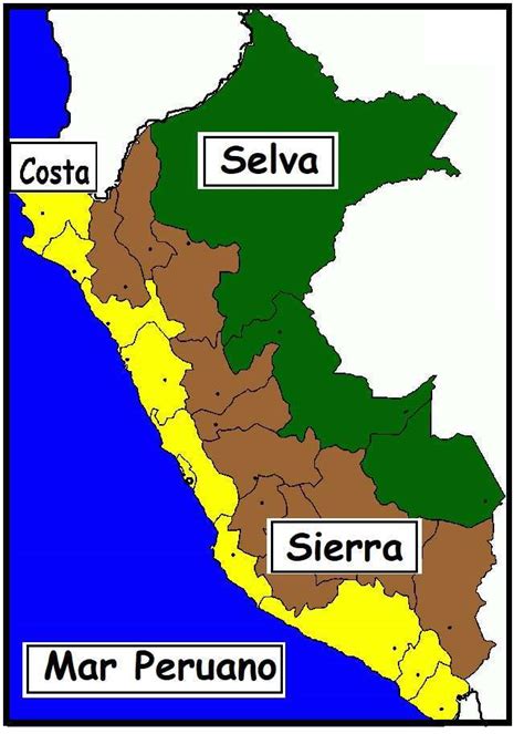 Mapa del Perú con sus regiones Puzzle Factory