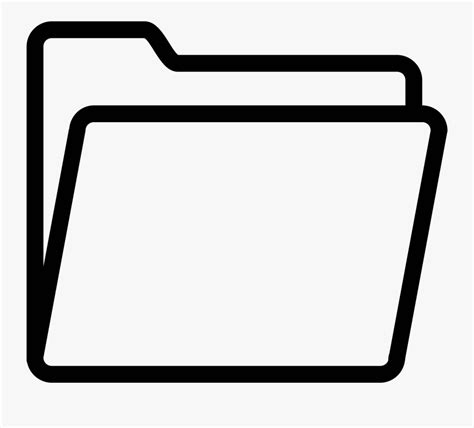 Open Icon Folder Clipart Black And White Free Transparent Clipart