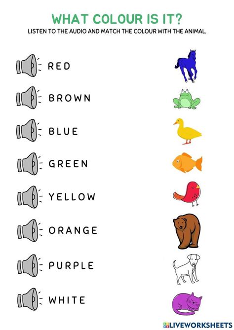 Colours Online Worksheet For Grade You Can Do The Exercises Online