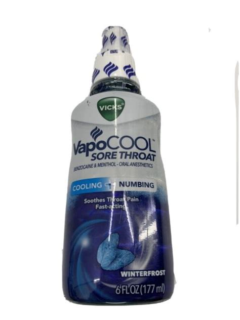 Vicks Vapocool Sore Throat Spray Winterfrost 6 Oz Cooling Numbing Exp