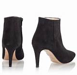 Black Suede Ankle Boots With Heel