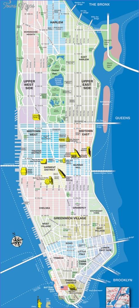 New York City Map Neighborhoods