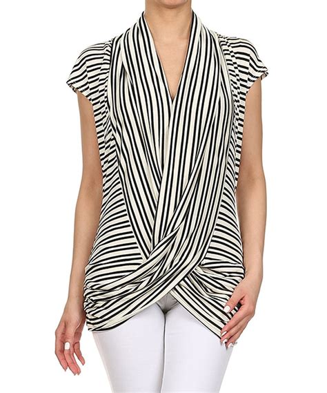Another Great Find On Zulily One Fashion Ivory And Black Stripe Drape