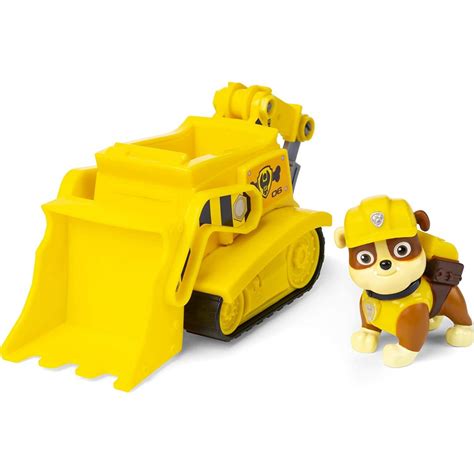 Spin Master Paw Patrol Rubble Bulldozer Vehicle With Collectible Figure