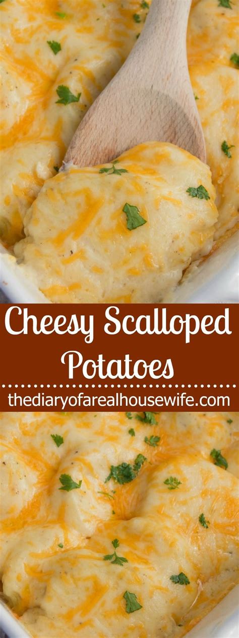 Place half of the sliced potatoes in bottom of crock pot. Cheesy Scalloped Potatoes #scallopedpotatoes in 2020 ...