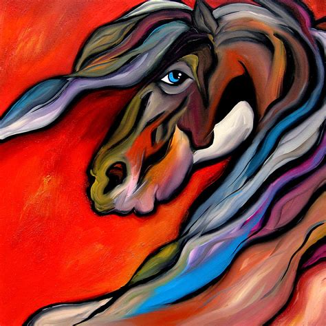 Carousel Abstract Horse Art By Fidostudio Painting By Tom Fedro Pixels