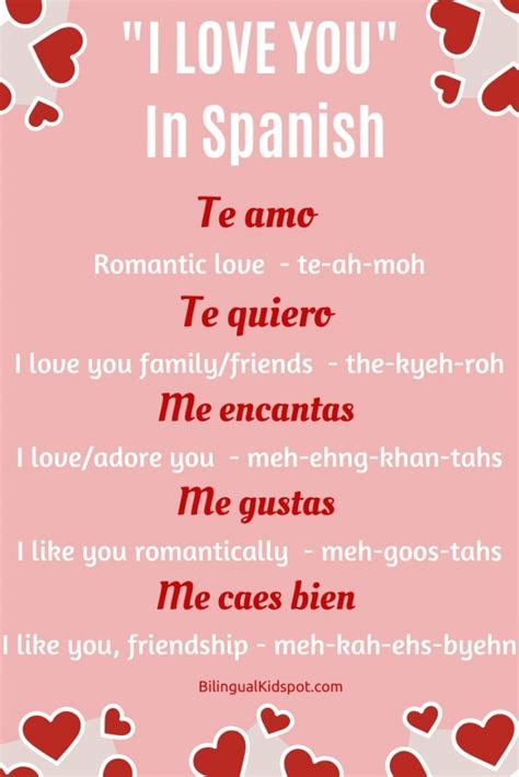 How To Say I Love You In Spanish Other Spanish Romantic Phrases