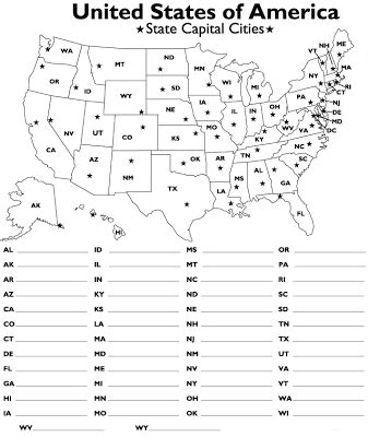 Abc follows the accrual basis of accounting and its accounting year ends on december 31. 6 Best Images of 50 States And Capitals Worksheet - 50 States and Capitals List Worksheet ...