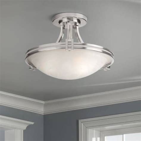 Includes quality solid brass lights that have a matt sheen. Possini Euro Deco 16" Wide Brushed Nickel Ceiling Light ...