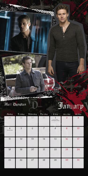 Vampire Diaries 2021 Wall Calendar Yearmon