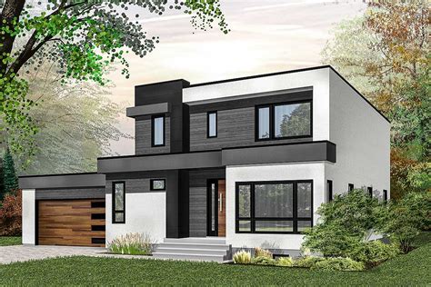 Modern House Plan With Master Up With Outdoor Balcony