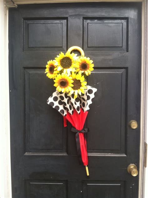 April Showers And Sunflowers Cute Alternative To Wreath For The Front