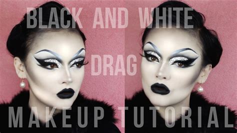 Black And White Film Noir Inspired Drag Makeup